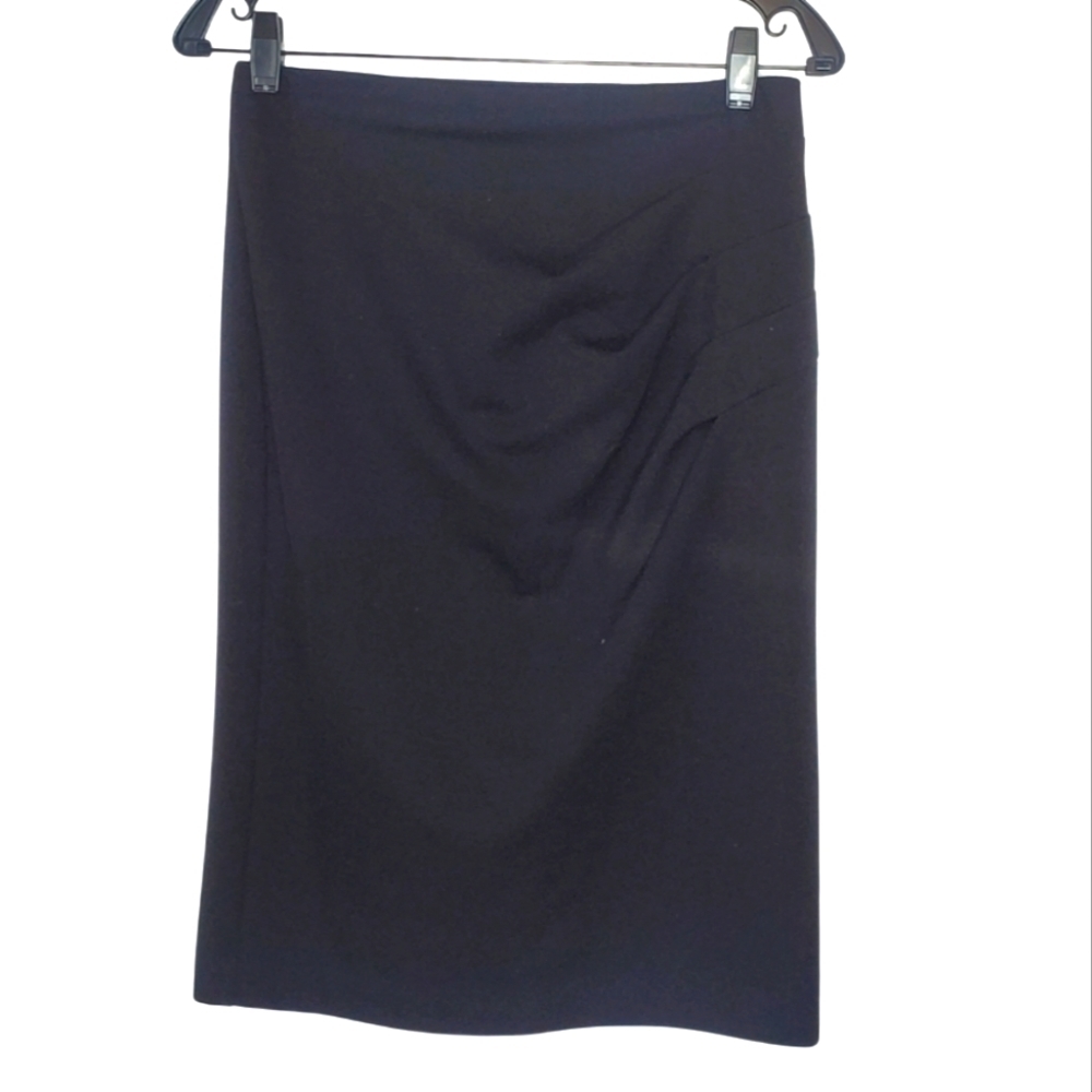 NY & Company Black Ruched Pencil Skirt